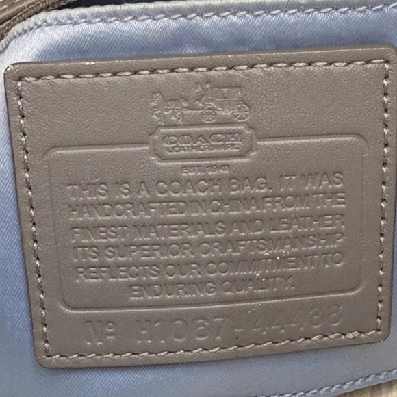 Coach Blue and Gray Opt Art Shoulder Bag - Picture 5 of 7